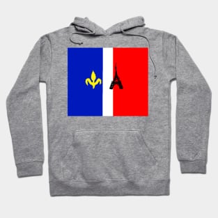 Sporty France Design on White Background Hoodie